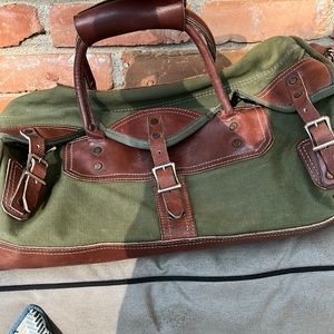 Orvis Leather Duffle Bag